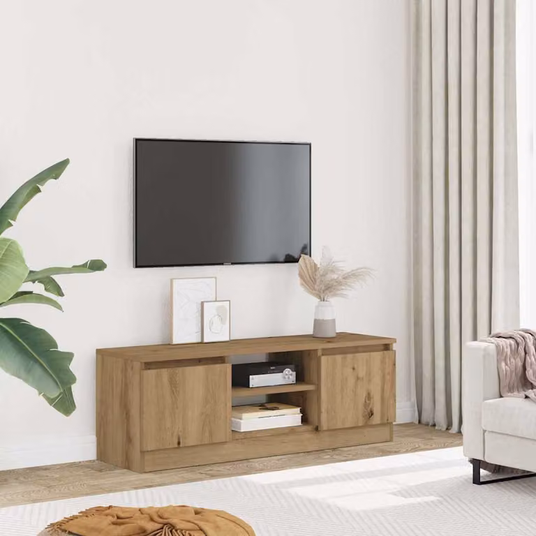 vidaXL Mobile Porta TV Rovere Artigianale Marrone L: 102 cm, P: 30 cm, H: 36 cm