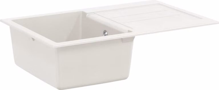 Lavello Bianco 780 x 500 mm 80% Quarzo e 20% Resina