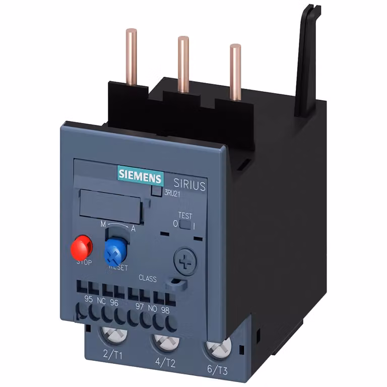 Relè di sovraccarico Siemens, protezione motore 5,5-8 A, S2, CLASSE 10, montaggio su contattore, collegamento a vite 3RU21361HD0