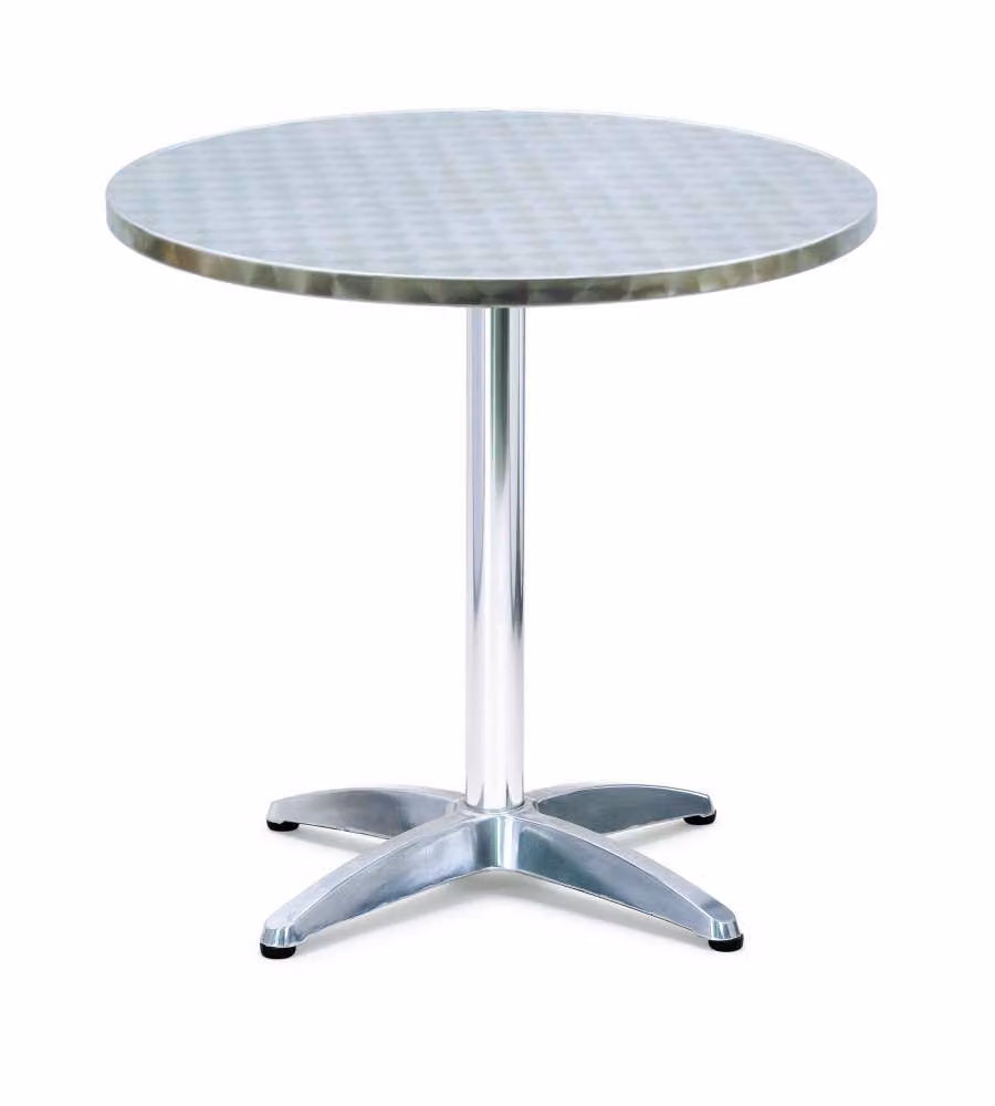 Tavolo da Bar Tondo in Alluminio Ø 70 cm - Tavolino Rotondo per Cucina, Bar e Locali