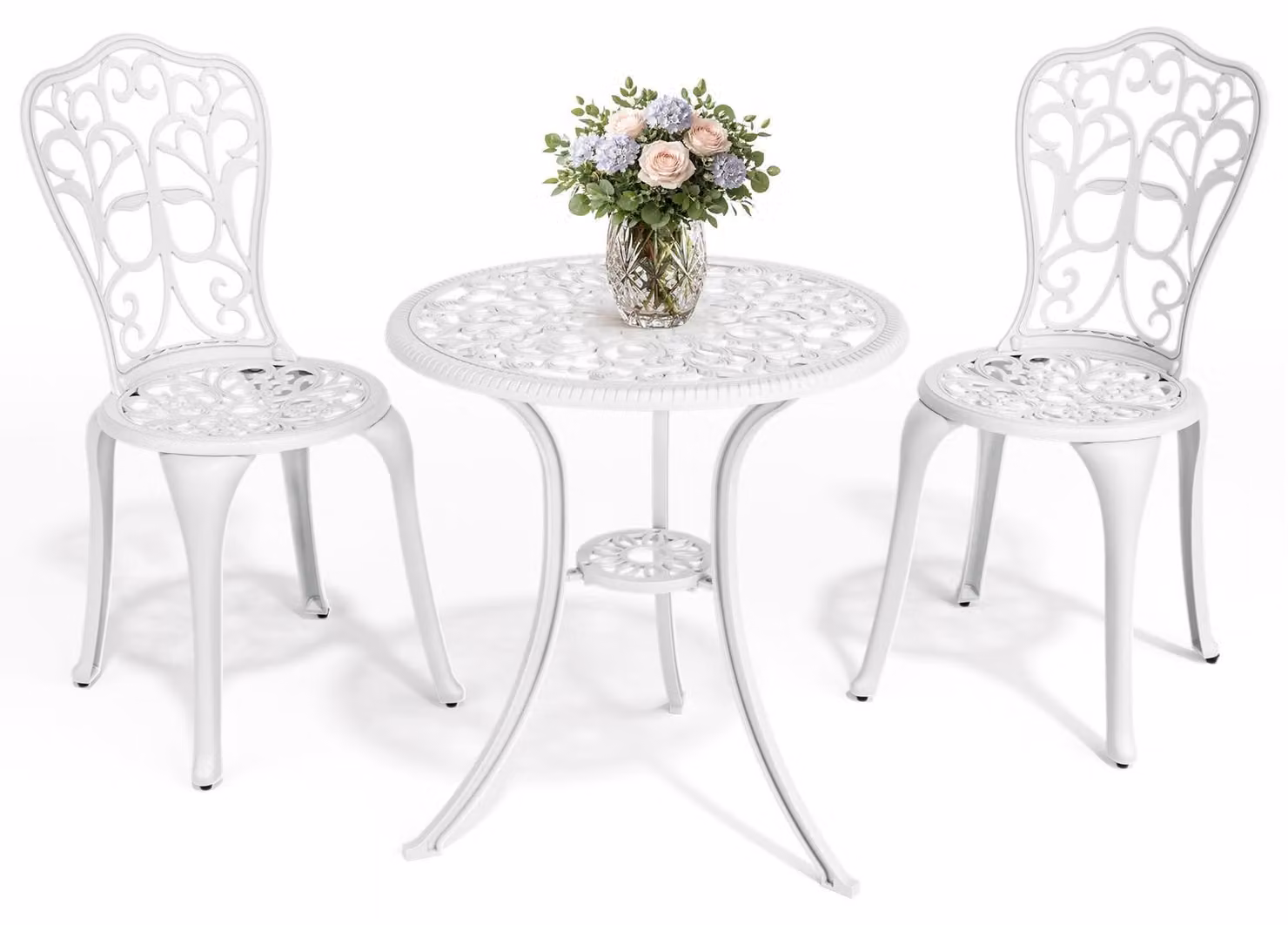 Set da bistrot composto da tavolo e 2 sedie, ideale per l'uso in giardino