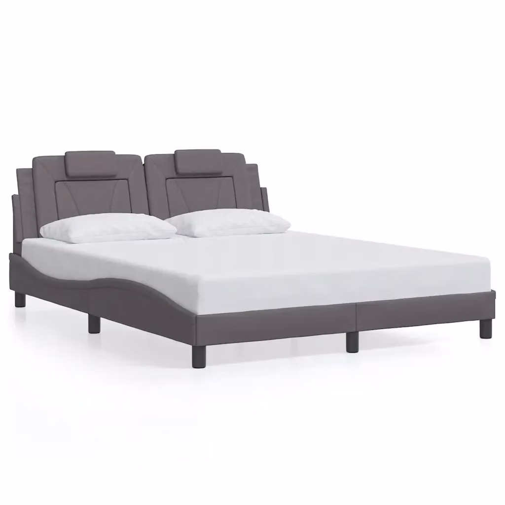 Giroletto Viana vidaXL in similpelle grigio, L/P/H: 160 x 200 cm – 2