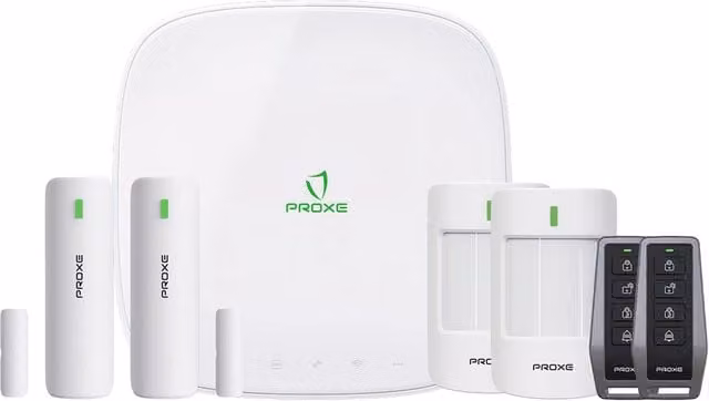 Kit Centralina Allarme Wireless Proxima Proxe con Smart Hub WiFi e GSM in Colore Bianco