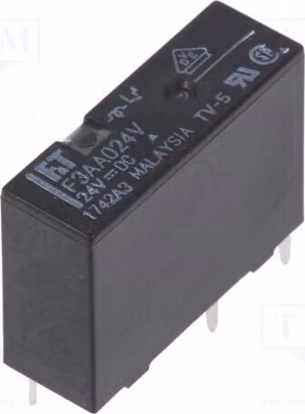 1 relè: elettromagnetico, bobina: 24VDC, 5A/250VAC, modello FTR-F3AA024V