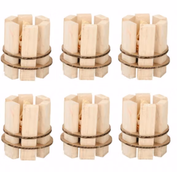 legna da ardere 7,5 x 8 cm trasparente 6 pezzi