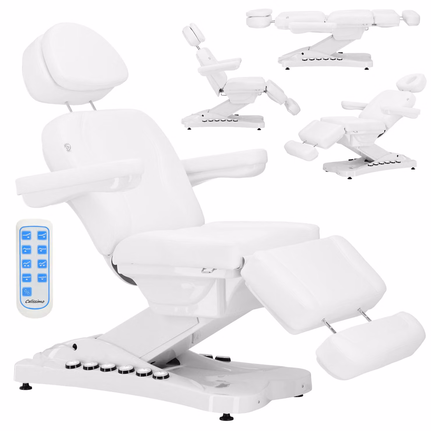 Poltrona estetica elettrica per salone di bellezza pedicure regolazione controllo a pedale + telecomando 3 attuatori Peter