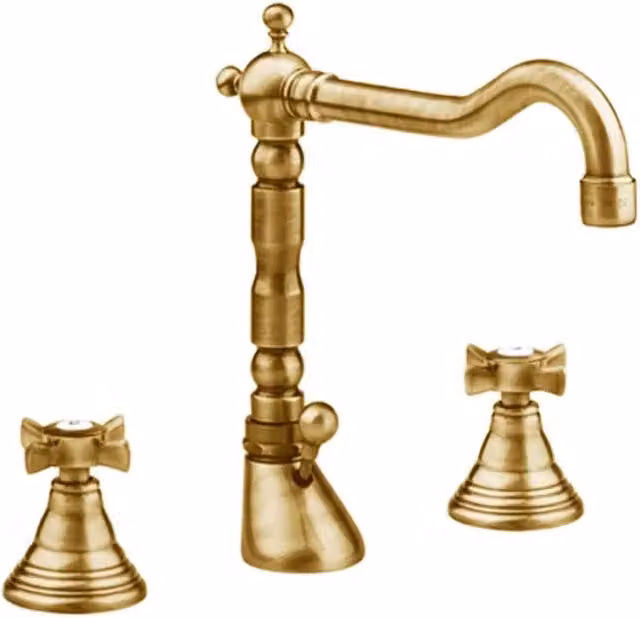 Batteria Rubinetto Lavabo 3 Fori Orientes Bronzato Rubinetterie Eurorama