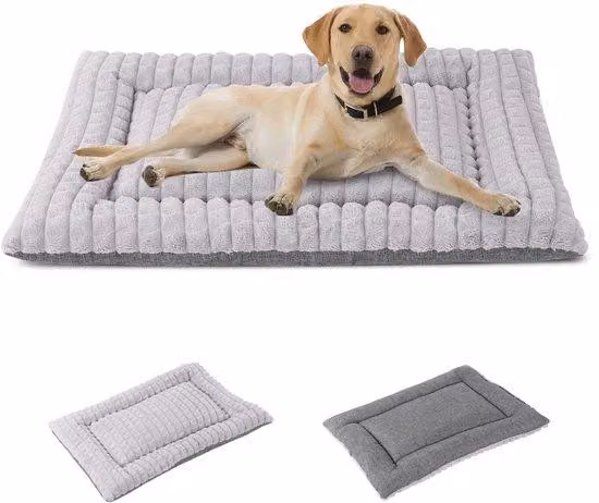 Tappetino da bagno per cani, morbido e caldo, coperta da viaggio per cani, cuscino per cani di taglia grande e piccola o gatti, FC014 (grigio, XS (45 × 33 cm))