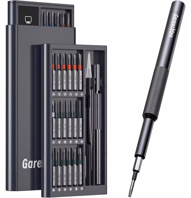 Set di cacciaviti di precisione 39-in-1 con punte lunghe S2, Torx T5-T9, per telefoni cellulari, occhiali, orologi, laptop e PC