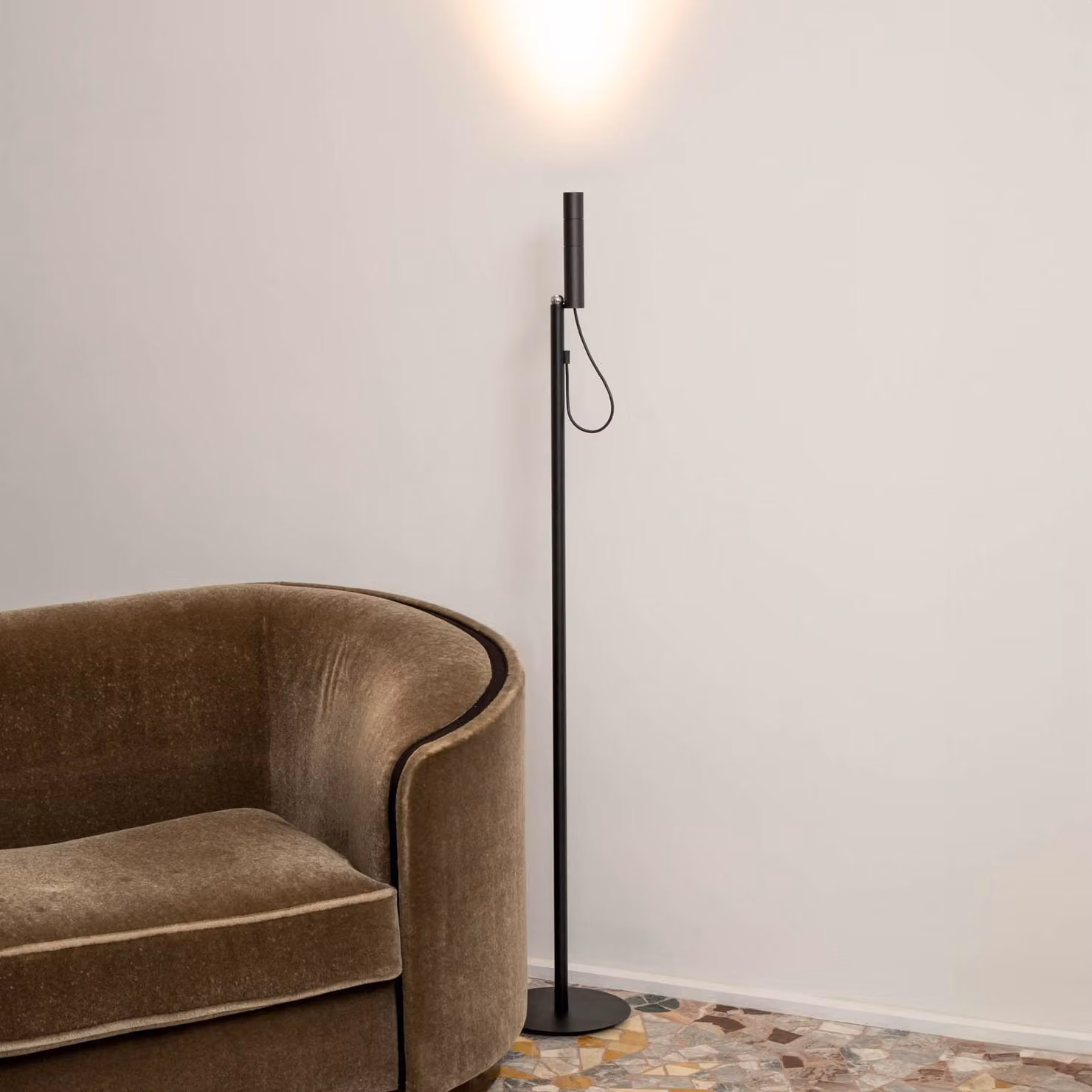 Nemo Lampada da terra a LED Type, dimmerabile, Nero, Soggiorno / Sala da pranzo, Alluminio, Moderno, Lampada LED da terra