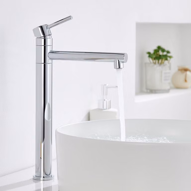 Miscelatore per lavabo, girevole a 360°, 237 mm, cromo, monoblocco