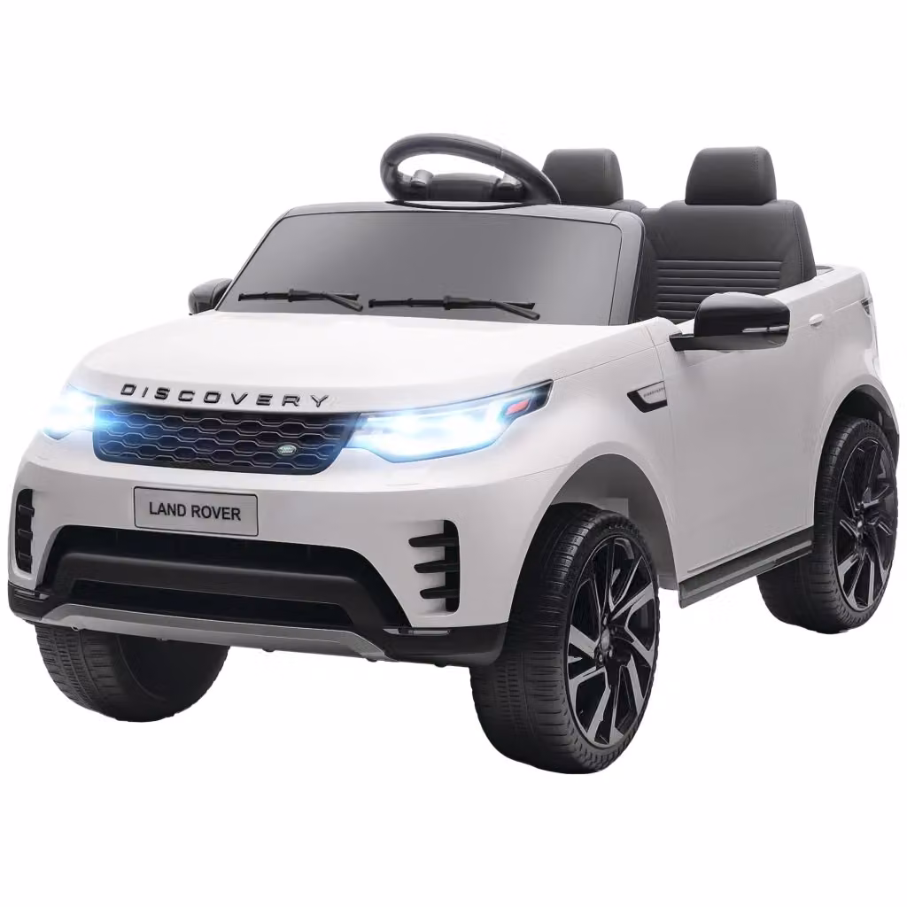 Macchina Elettrica per Bambini Land Rover con Telecomando, Fari LED e Clacson, Bianco, L: 105 cm, P: 68.5 cm, H: 58 cm – 2