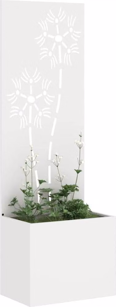 Schermo per privacy in giardino Floreale Bianco 50 x 150 cm