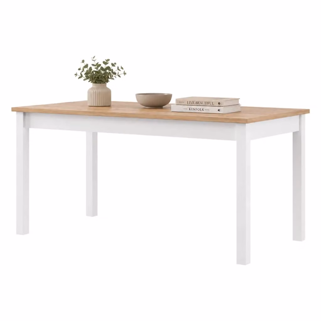Senn DMORA Tavolo da pranzo moderno rettangolare per 8 persone, Rovere, L: 160 cm, P: 80 cm, H: 77 cm – 2