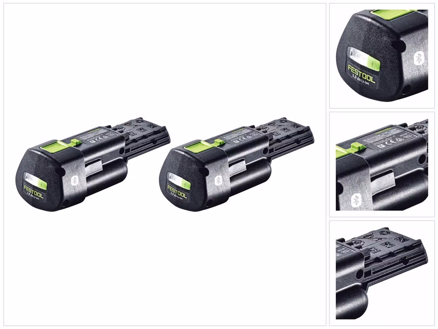 Festool Set di batterie BP 18 Li 3,0 Ergo I 3,0Ah / 3000mAh 18V Li-Ion con indicatore di carica (2x 577704)