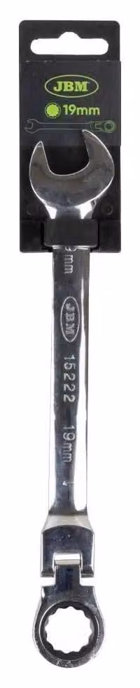 Chiave a cricchetto combinata Jbm, 19 mm, colore argento. Taglia unica