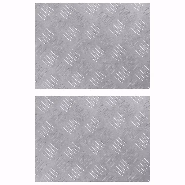 Set di 2 gradini per scale vidaXL in alluminio color argento, L: 40 cm, P: 30 cm