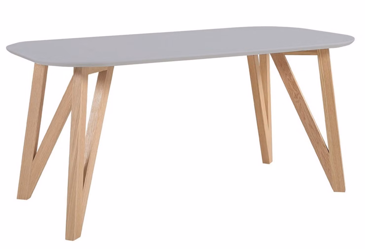 Tavolo da pranzo 180x90x76 cm rovere grigio