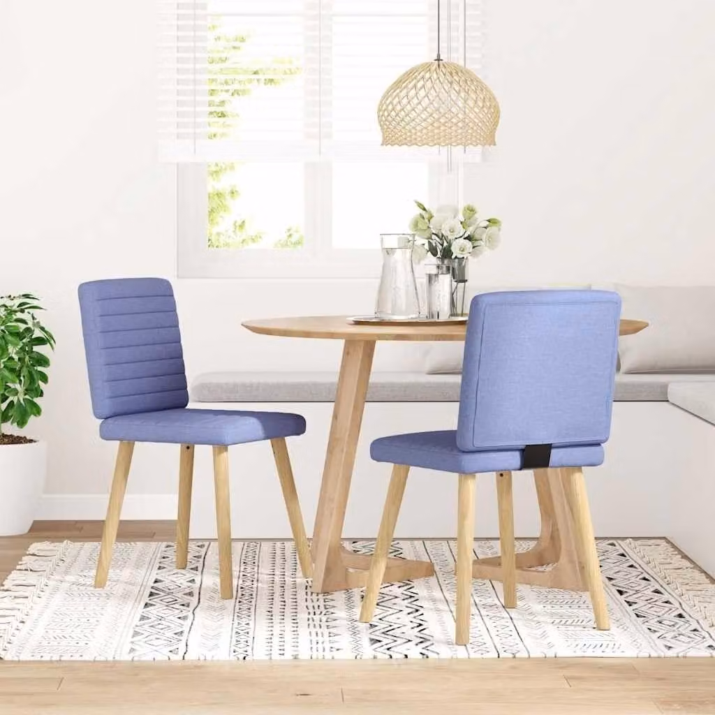 Set di 2 sedie da pranzo, colore blu jeans