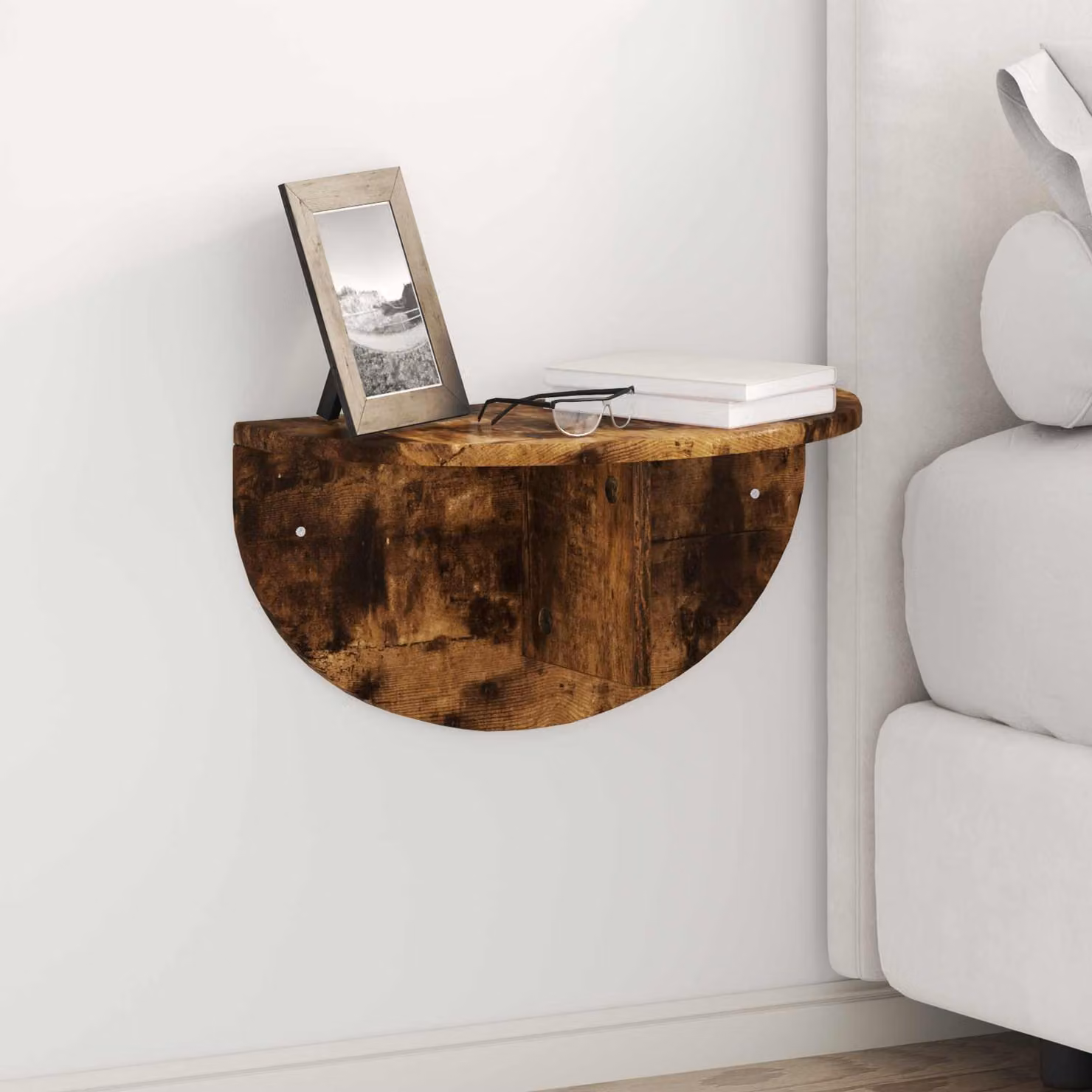 Scaffale da parete moderno vidaXL in legno color marrone L 48 cm x P 24 cm x H 24 cm
