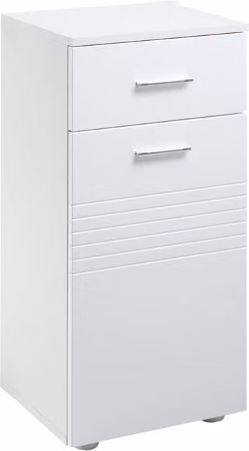 Mobiletto da bagno Minimal con anta e ripiani regolabili bianco L/P/H: 35 x 30 x 77,5 cm