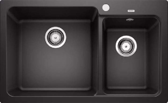 Lavello Blanco Naya 8, in Silgranit, dimensioni 815x500 mm, colore nero, codice prodotto 525944