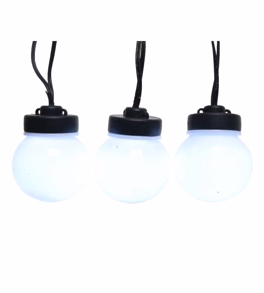 20 globo luci led bianco fredda cavo luci 9,50 m int