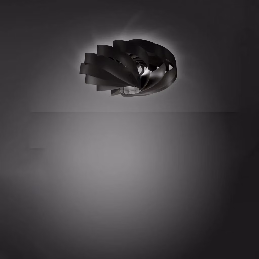 Plafoniera Moderna Flat Polilux Linea Zero Nero con 1 Luce E27 – 2