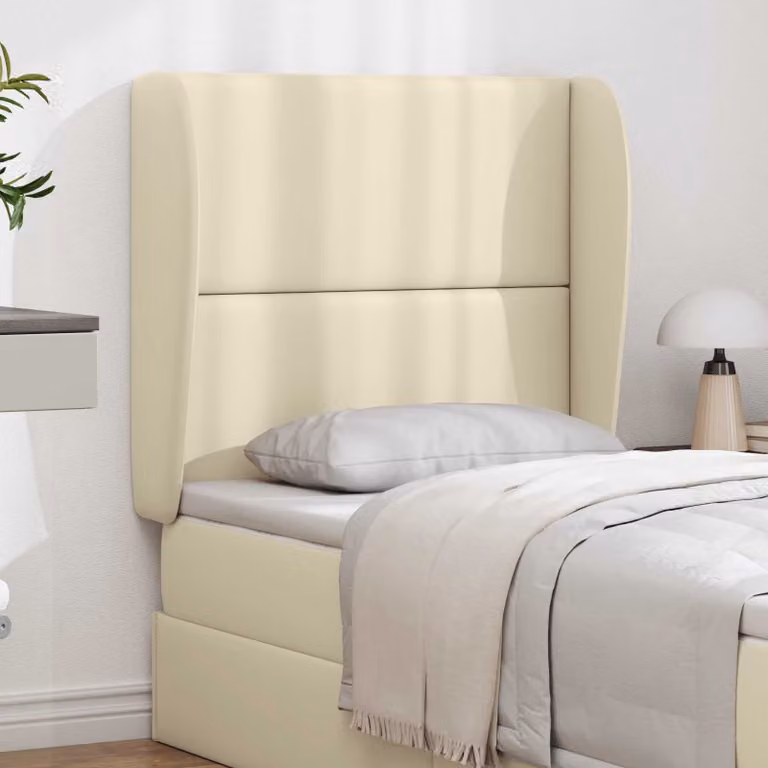 Pannello decorativo per testata del letto vidaXL in ecopelle beige