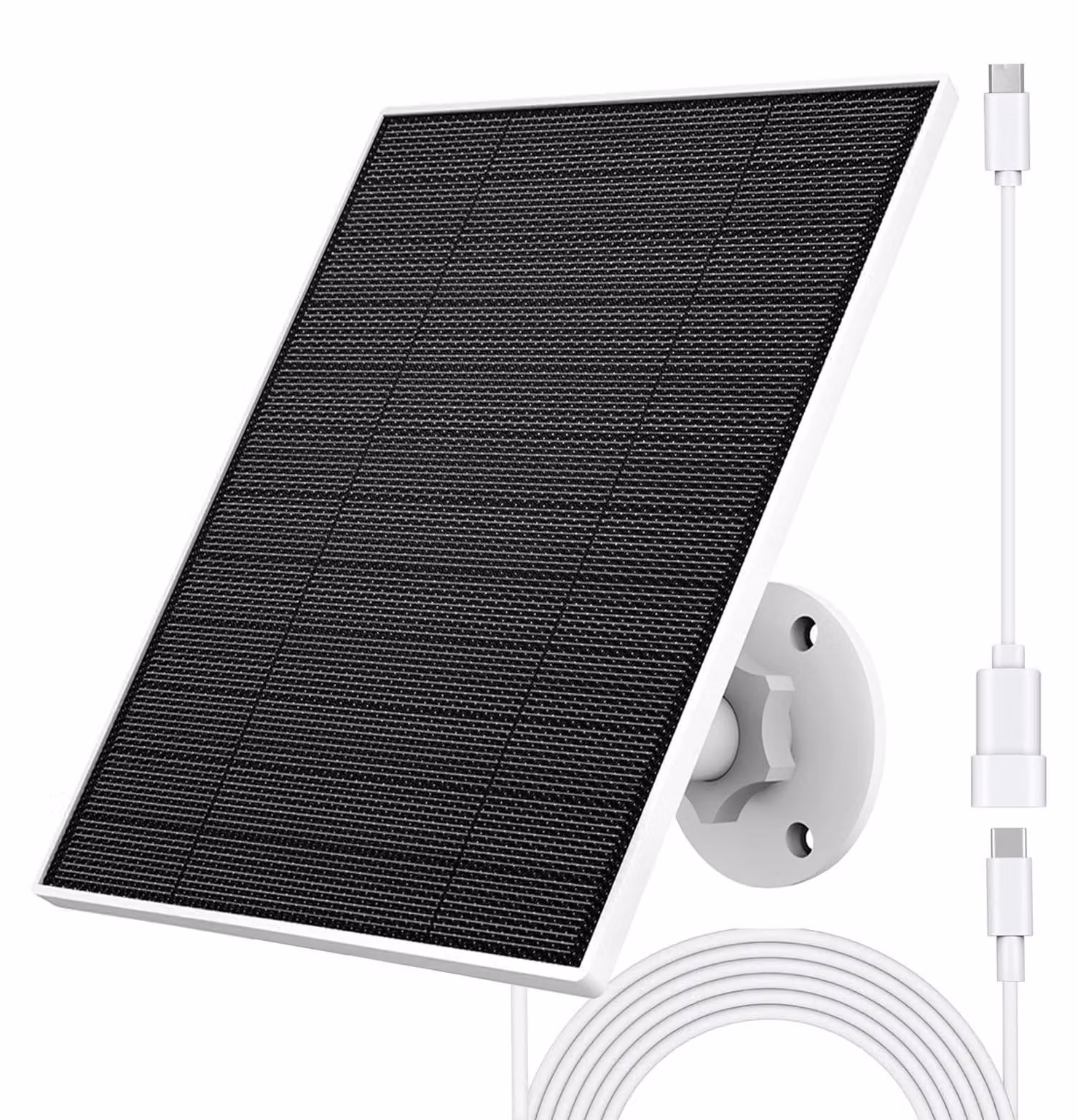 Pannello solare 5W per telecamere Eufy, grado di protezione IP65, connettore USB-C, compatibile con Eufycam 3/3C/2/2 Pro