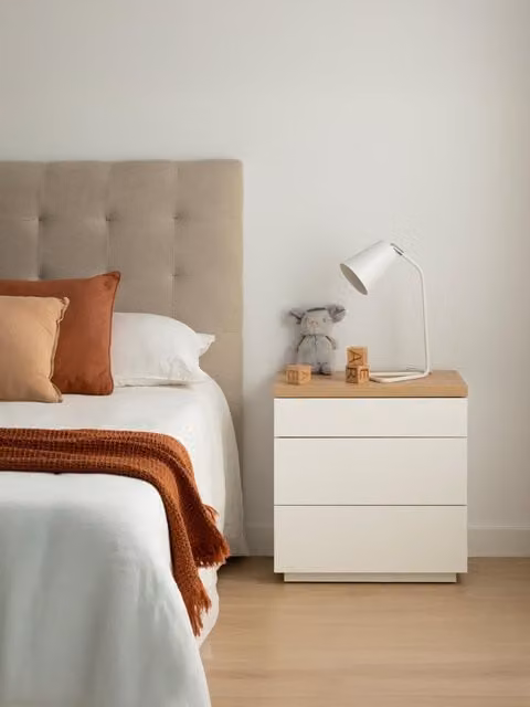 Comodino Havel Kenay Home bianco con 3 cassetti per bambini