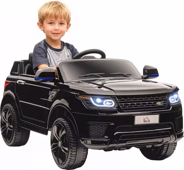 Macchina Elettrica per Bambini con Telecomando, Luci LED e Clacson ¨C Minimal ¨C Nero 110x68x52 cm