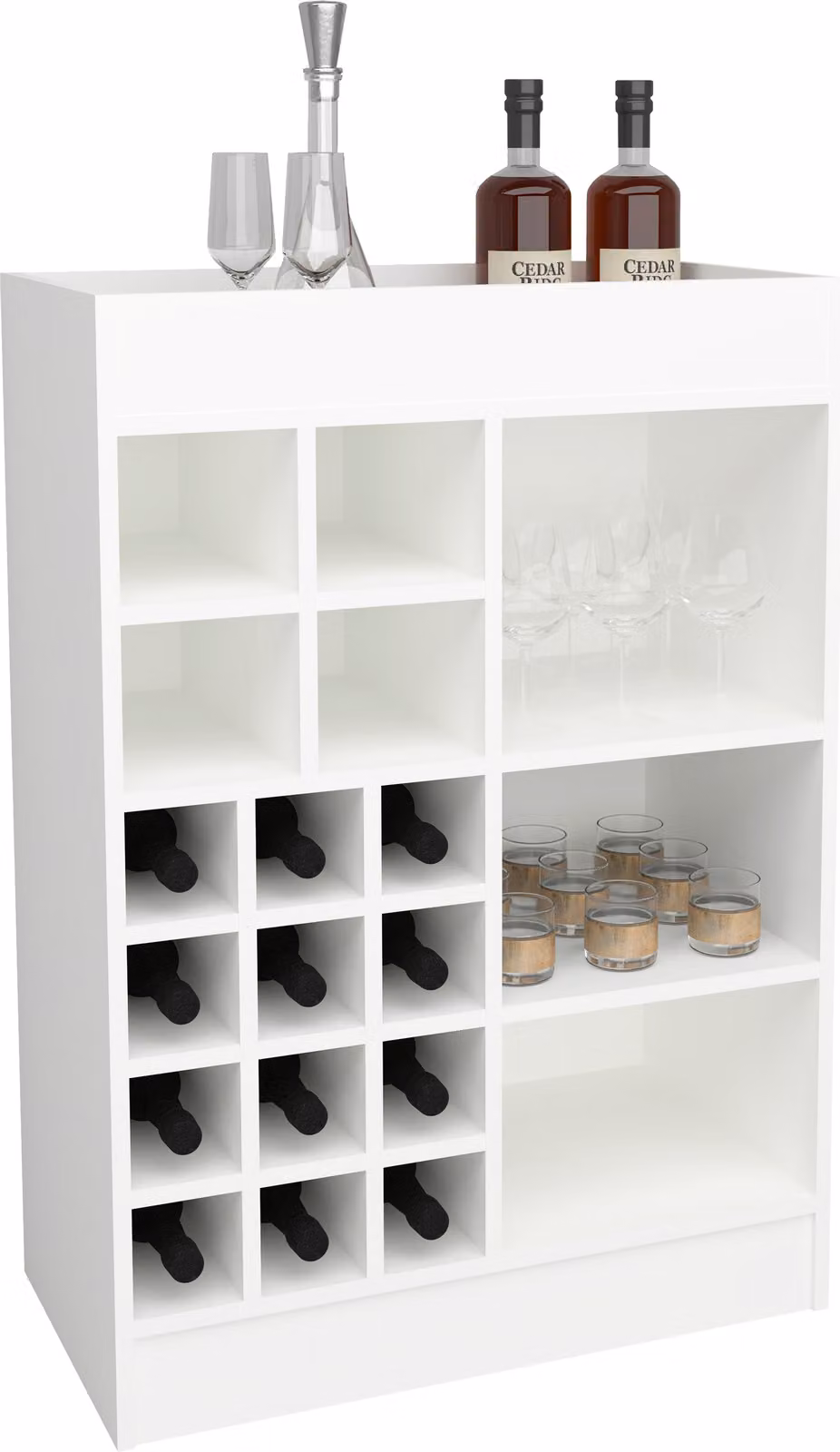 Armadio da vino / Dimensioni ca. H. 100 x W. 70 x D. 38 cm / Mensola da cucina / Mensola / Mensola per vino - Esilo