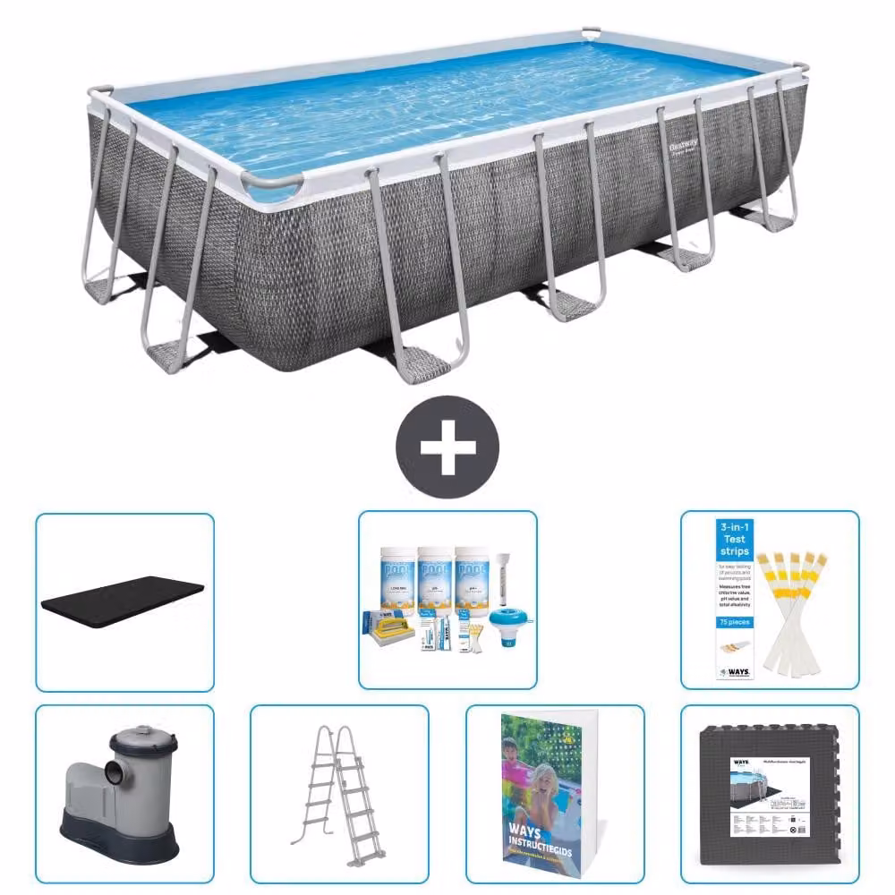 Bestway Power Steel, piscina rettangolare - 549x274x122 cm - 6 pezzi, modello S581
