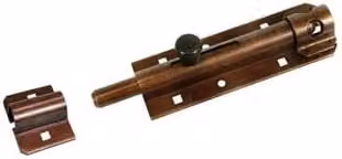 Set di 10 Catenacci Portalucchetto con Asta Tonda ART.250 Aldeghi in Acciaio Inox Colore Bronzo L: 200 mm x H: 44 mm