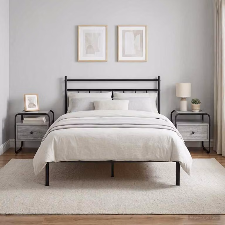Set di 2 Armadi da Notte vidaXL Moderni in Colore Grigio e Nero L/P/H: 40 x 39,5 x 40 cm