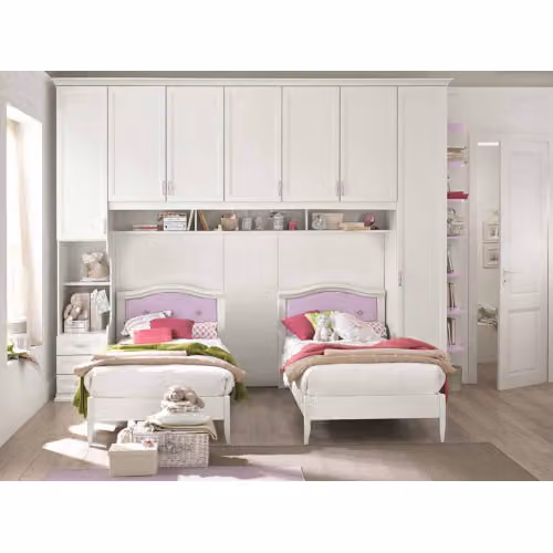 Letto singolo con testata imbottita capitonné Doroty