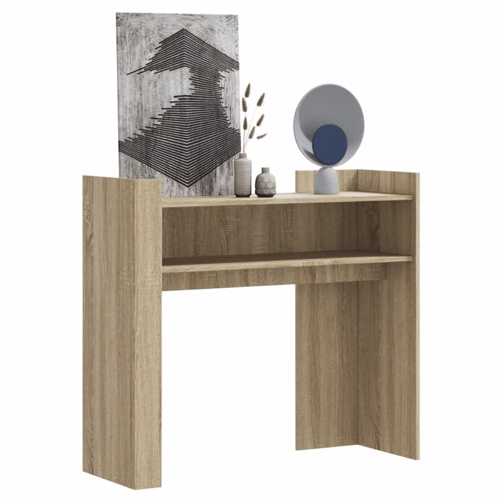vidaXL Tavolo Consolle in Legno Rovere Sonoma, Colore Beige/Marrone, L 100 x P 35 x H 90 cm