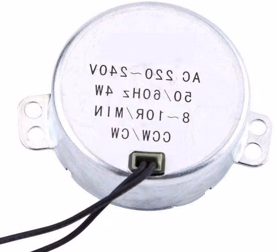 Motore industriale sincrono 220/240 V, 4 W, 50/60 Hz - CCW/CW - motoriduttore elettrico 8-10 giri
