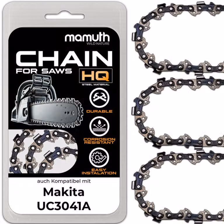 3 catene per motosega, lunghezza 30 cm, passo 1,1 mm, larghezza 3/8", modello 45 TG, compatibili con Makita UC3041A