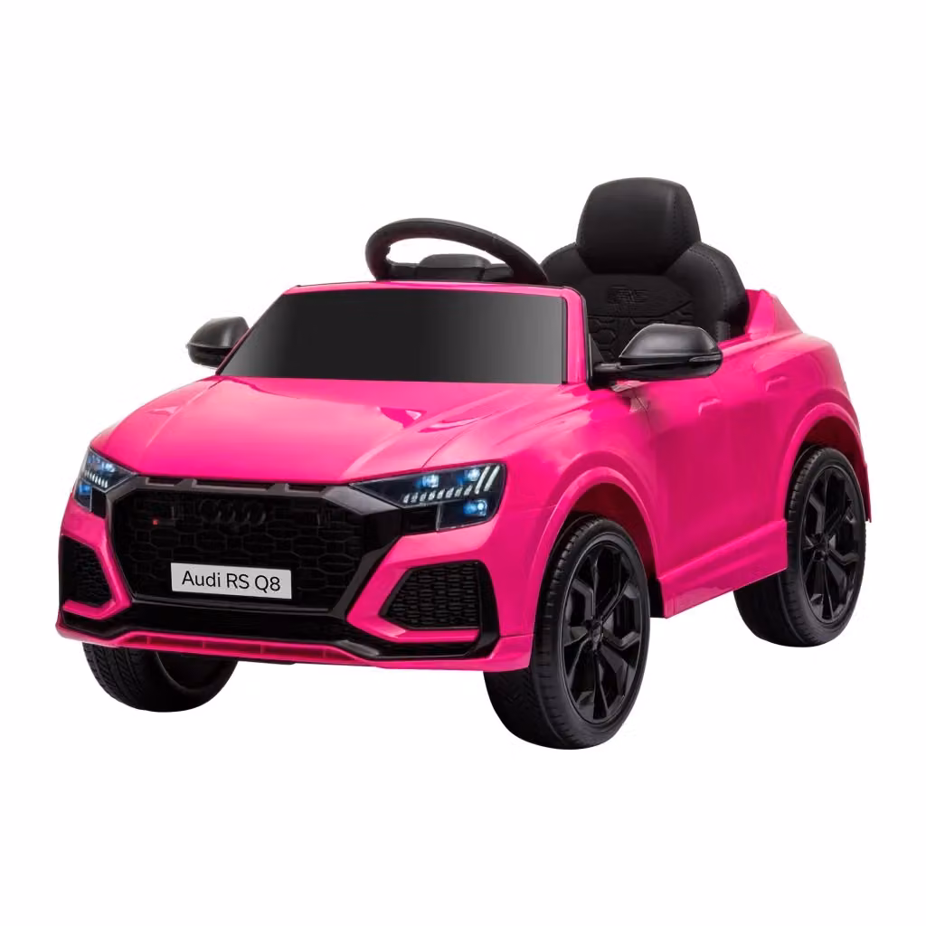 Auto elettrica per bambini Audi RS Q8 Zephmum rosa con batteria ricaricabile e funzioni luci e suoni – 2