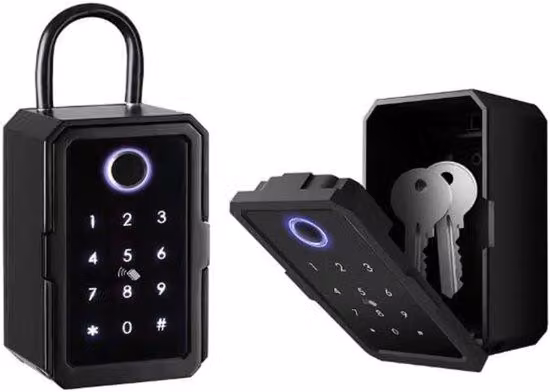 Cassaforte – Modello sottile con Bluetooth, serratura a combinazione, cassaforte sicura, adatta per uso esterno