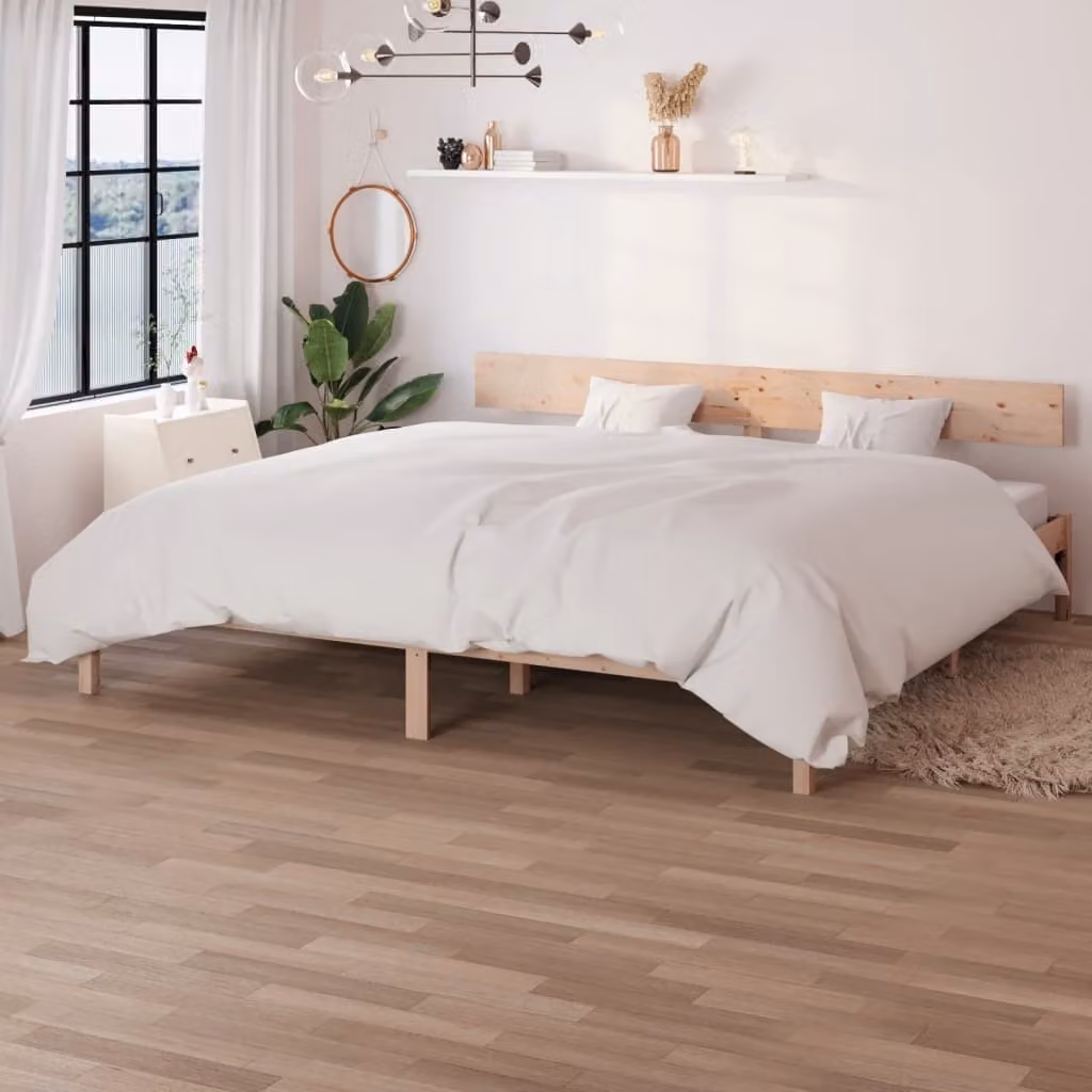 The Living Store Letto in legno massiccio di pino 180x200 cm