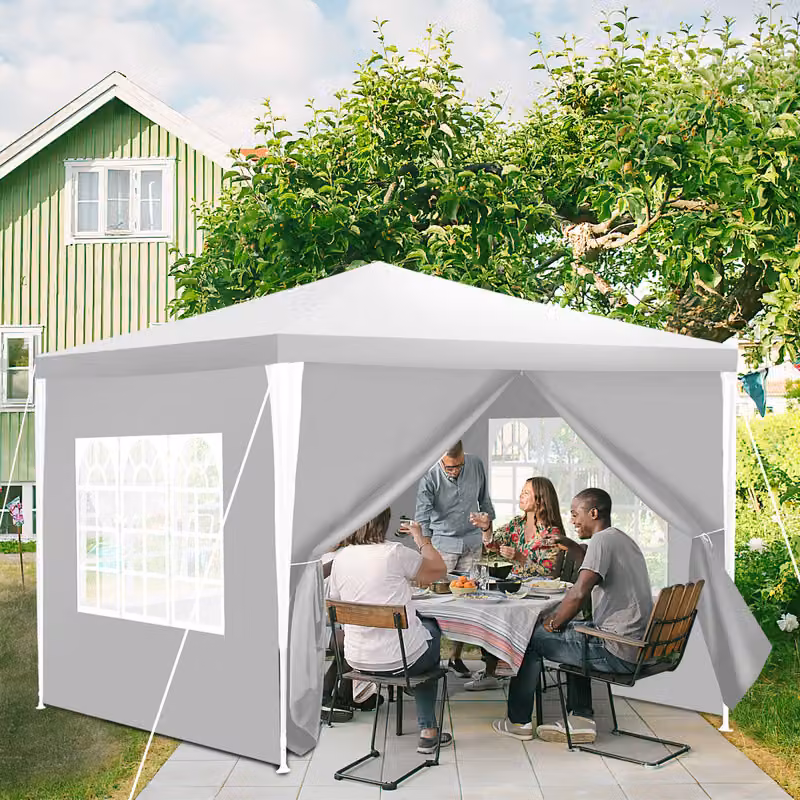 Tenda gazebo da giardino Jopassy - Tenda per feste robusta e di alta qualità con pergola bianca 3x3m
