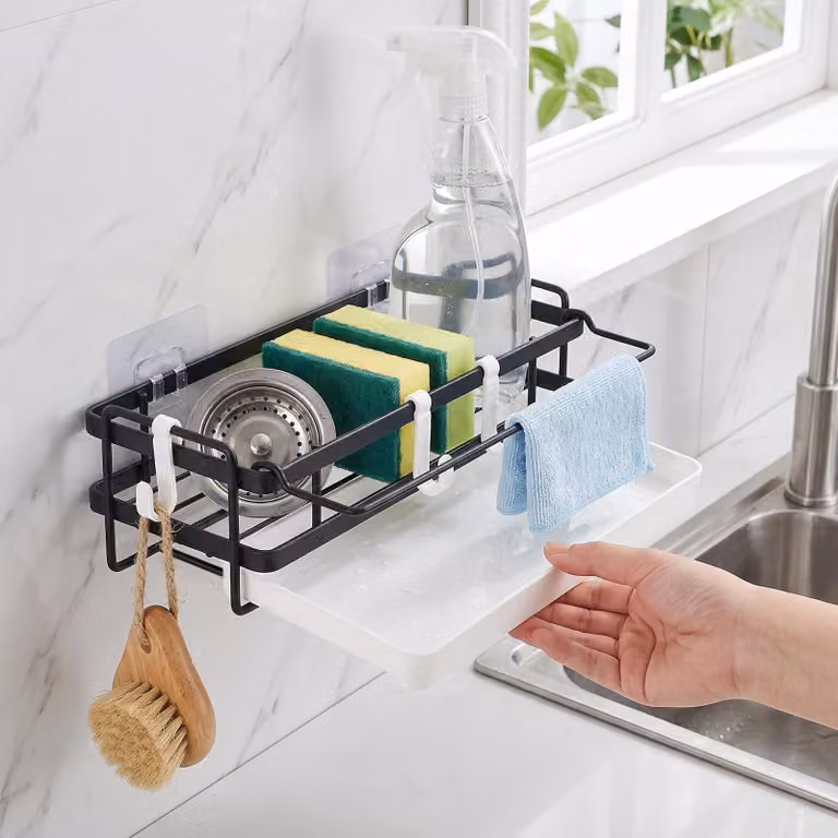 Organizzatore da appendere per il lavello, senza necessità di foratura