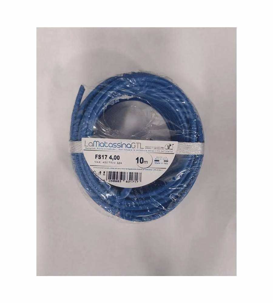 GO-AT TOPLINE Cavo unipolare FS17 blu 4 mm² 10 metri per impianti elettrici