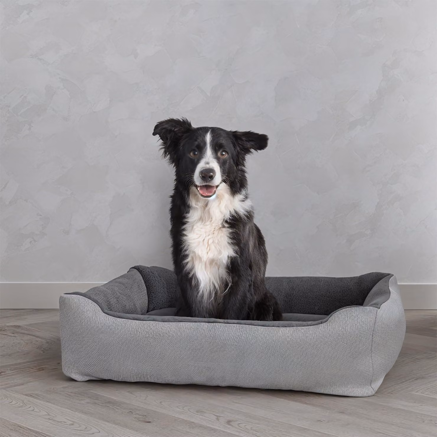 Cuccia per animali domestici reversibile, color grigio chiaro, dimensioni 84x66x19 cm