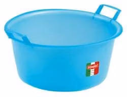 Bacinella tonda Stefanplast disponibile in azzurro o bianco con diametro di 40 cm