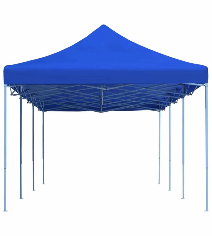 Gazebo Pieghevole Pop-Up 3x9 m Blu