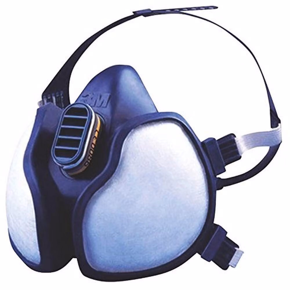 Mascherina protettiva per le vie respiratorie, semimaschera, filtro FFP3, colore blu